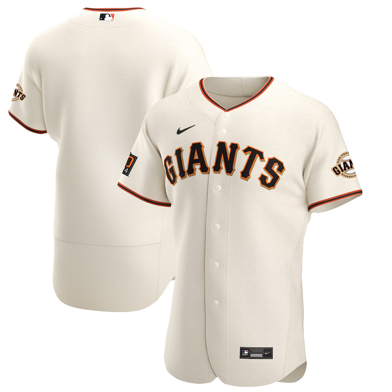 2020 MLB Men San Francisco Giants Nike Cream Home 2020 Authentic Team Jersey 1